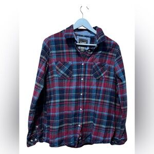 CQR Plaid Flannel Button-Down Shirt – Large
